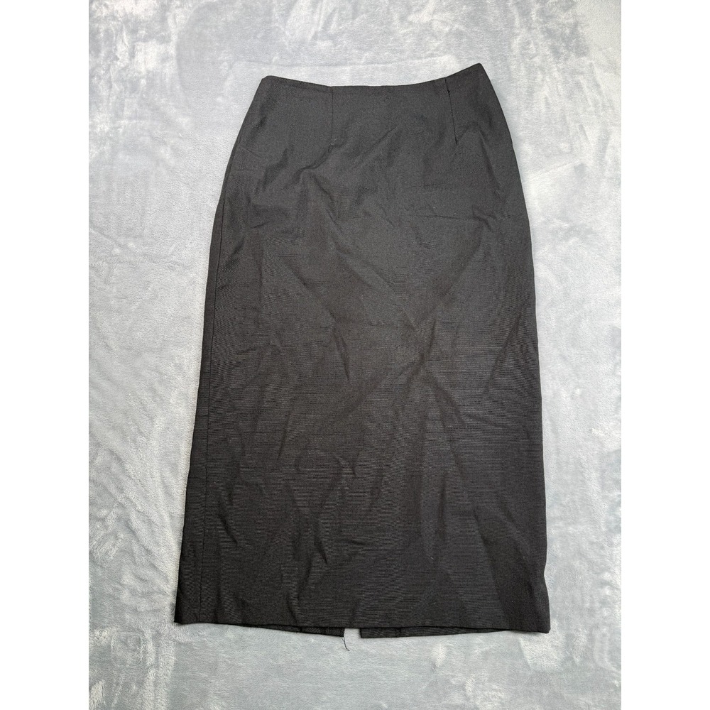 Christy Girl Career Pencil Skirt Womens 34x31 Black Made In Usa Back Zip Formal